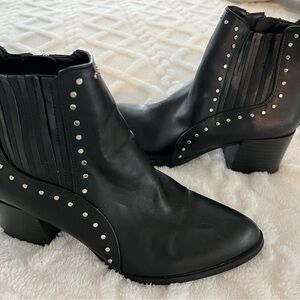 Studded Black Ankle Boots